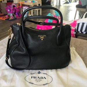 PRADA Leather Handbag/Crossbody Bag